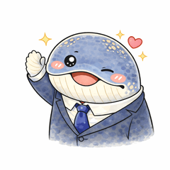 Overworked Humpback Whale Stickers