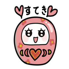 だるま道　カラフル達磨