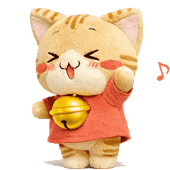 もふもふすずにゃんの動くスタンプ