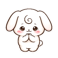 毎日使える♡ふわふわ癒やしうさぎスタンプ