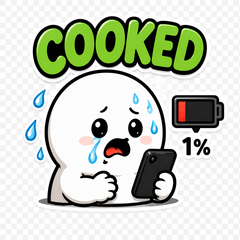 Cooked Funny Meme Stickers by JOMPA