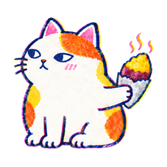 無表情の三毛猫 秋