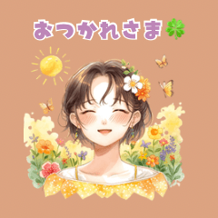 ほんわか女子癒しスタンプ