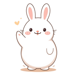 ゆるかわ白うさぎ♡やさしい言葉のスタンプ