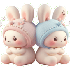 もふもふうさぎの「もうどうでもいいや」諦