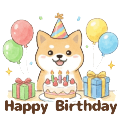 シンプルに気持ちを伝える柴犬