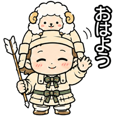 十二神将「羊」：未武将のゆるゆるスタンプ