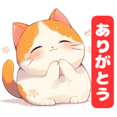 おしゃべりのための愛らしい猫のステッカー