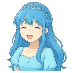 青い髪の小さな王女-1