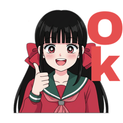 ポジティブ女子のデカ文字