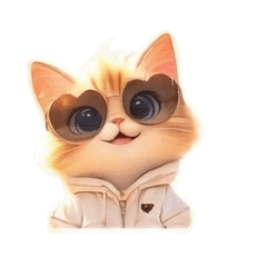 ハートの目をしたイケてるニャンコ