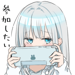 部屋着の女の子(銀髪)2