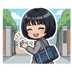 ミニボブ女子.学生.女子高校生の日常(JK.