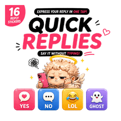 クイック返信スタンプ チャットボタン