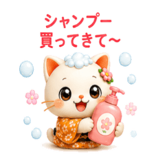 着物猫の日常〜日用品・会話お願い編〜