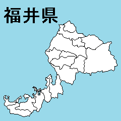 福井県の市町村地図