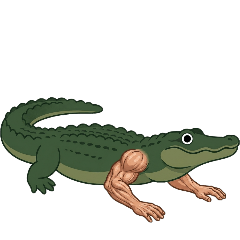 筋肉質ワニ