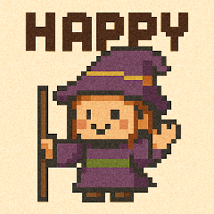 ピクセル魔女 – かわいい魔法のスタンプ