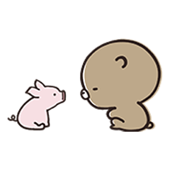 ずっと使える ゆるっと動物 くまのぽんこつ