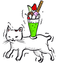 志保ちゃん４(無理矢理二足歩行猫)