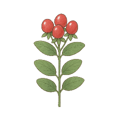 赤色スタンプ（植物）