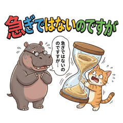 カバと猫の丁寧な圧強めビジネス敬語2