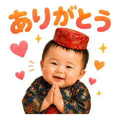 毎日使えるあっくん赤ちゃんスタンプ1
