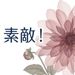 癒し処 猫ハウス　優しい水彩花メッセージ