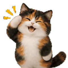 動く！リアル三毛猫のお仕事（文字なし）
