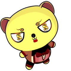 Silly yellow bear ( Simple )    .