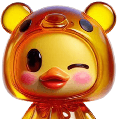 Jelly Gummy duck bear hood