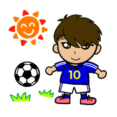 サッカー少年の夢　青&10