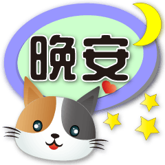 Cute cat-useful Speech Bubble