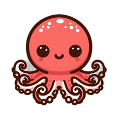毎日使える！かわいいタコのキャラクタース