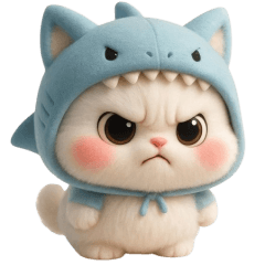 Cat Cute shark Tuatung (No text)