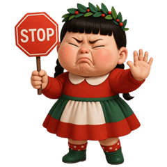 A mischievous child on Christmas Day/NW