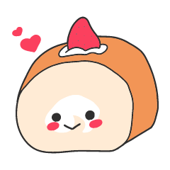 毎日使える！ロールケーキちゃんスタンプ！
