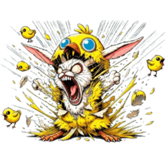 うさぎ癖MAX❗️❸着ぐるみ破壊……