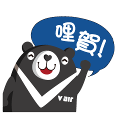 V Bear Sticker