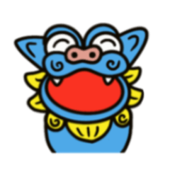 石垣島の青いシーサー