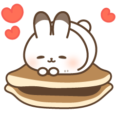 白ウサさん♡大人の気づかいスタンプ