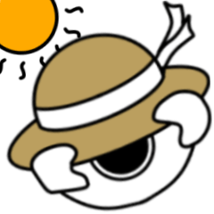 ふゆふゆ幽霊のスタンプin夏