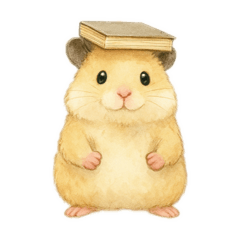 水彩風ハムスターのスタンプ