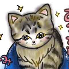もずくは猫 かわいい猫の気持ちスタンプ