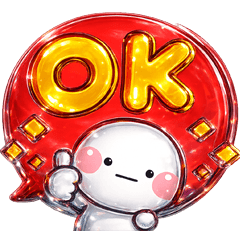 ず～っと使える♡キラキラ光沢の終スタンプ