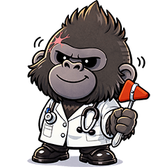Dr. Gori: Neuro Gorilla Stickers