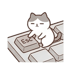 伸びるもちねこ精霊【文字なし】