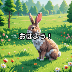 うさぎの日常スタンプA