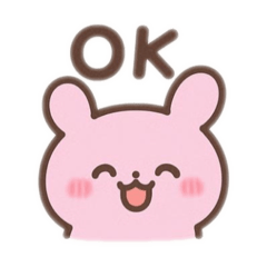 ピンクうさぎとしろくま