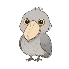 「ハシビロコウ」のスタンプ